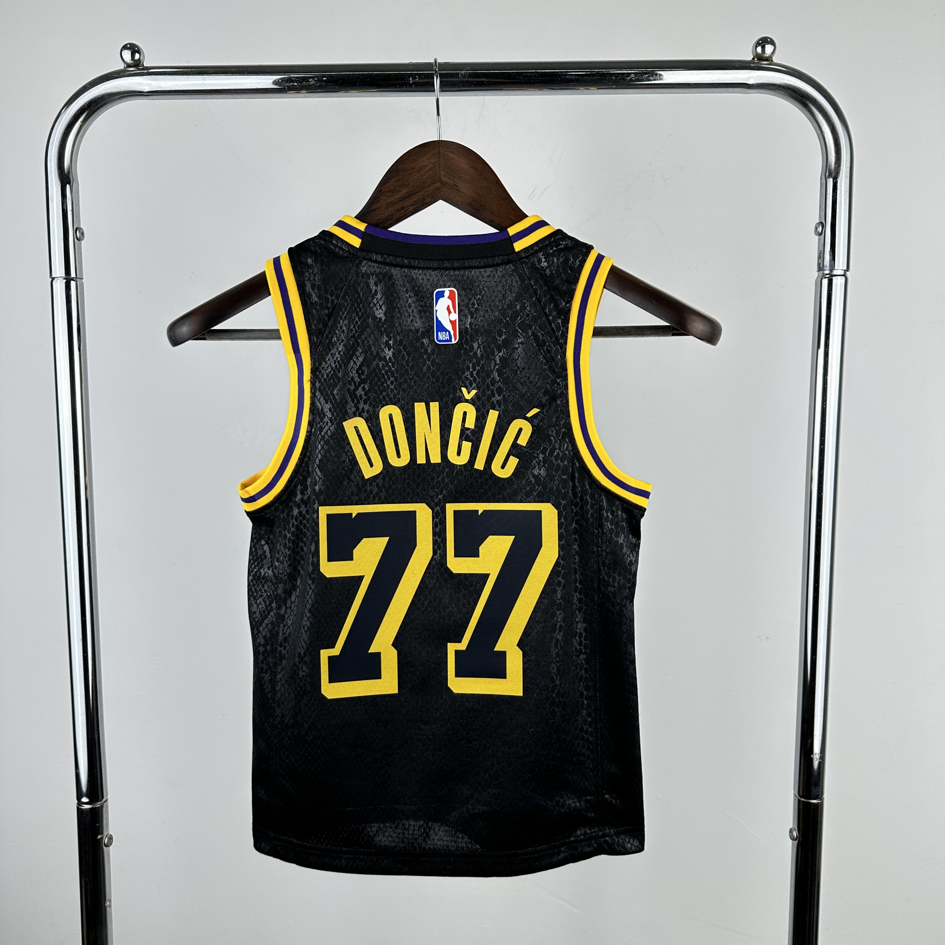 Youth Los Angeles Lakers #77 Doncic Black Nike 2025 NBA Jersey->youth nba jersey->Youth Jersey